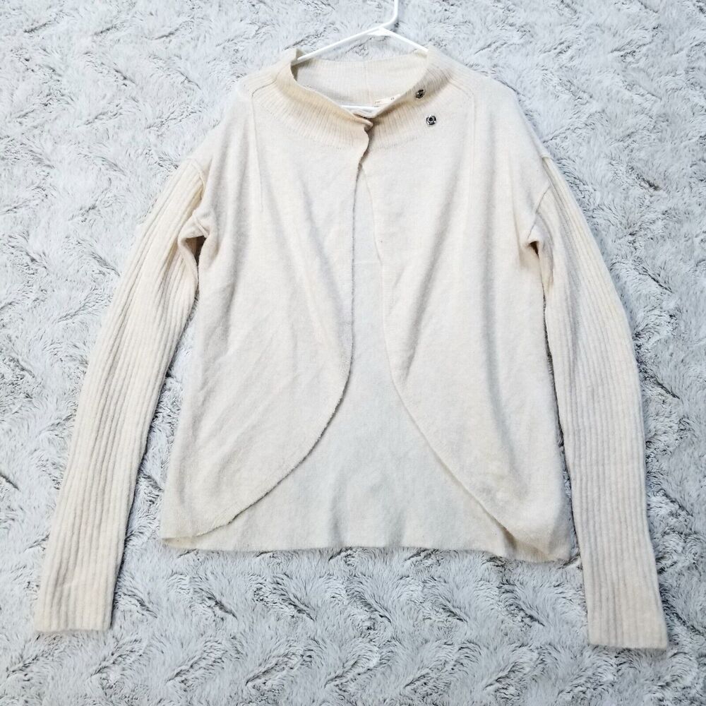 Free People Cascade Off Beige Cardigan Sweater Womens Size Medium